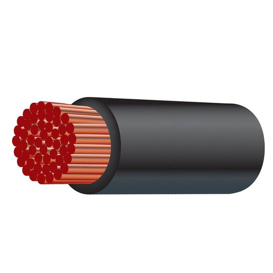 BLACK 6 B&S SINGLE CORE 30M 125 AMP RATING 90 DEG 168 STRANDS @ 0.32MM Product Code :CB106A1-030BK