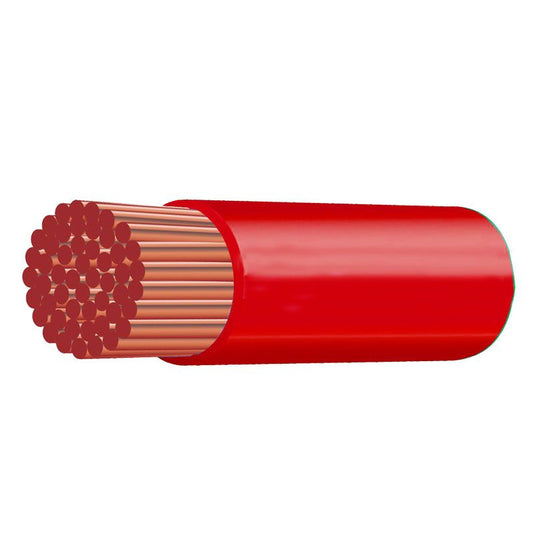 RED 6 B&S SINGLE CORE 30M 125 AMP RATING 90 DEG 168 STRANDS @ 0.32MM Product Code :CB106A1-030RD