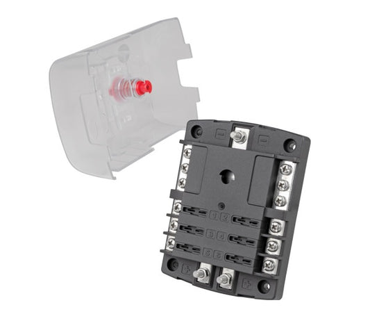 FUSE HOLDER 6 WAY  Marine c/w Negative Bus Bar"ATC" FH406