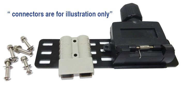 Metal Bracket Suits Anderson Plug And Trailer Sockets Powder Coated 165X40X3mm Product Code :LV2431