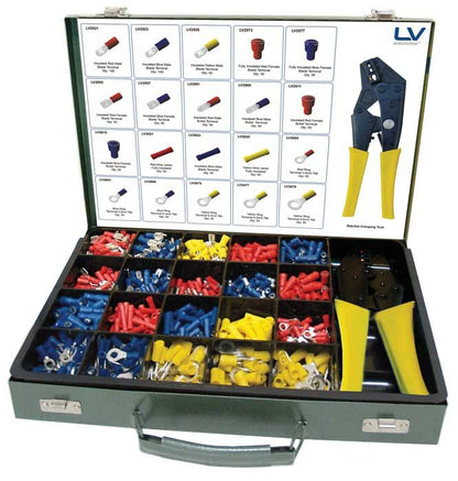 LV 2900 TERMINAL ASSORTMENT KIT 1026PC INCLUDES RATCHET CRIMPING TOOL