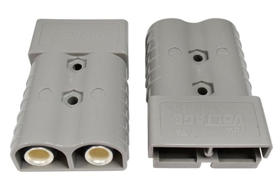 LV2450 50A Grey Power Connector Pair Cable Size 6 B&S (16mm2) Genderless Anderson Type