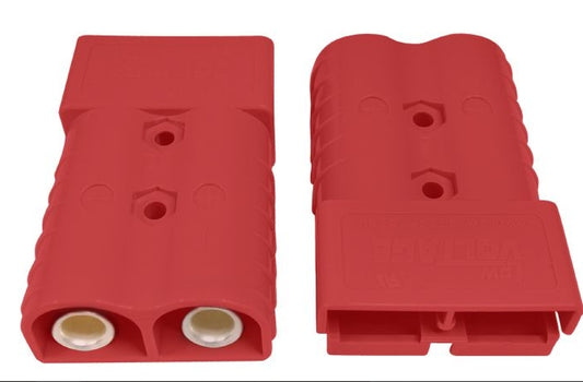 LV2450R 50A Red Power Connector Pair Cable Size 6 B&S (16mm2) Genderless Anderson Type