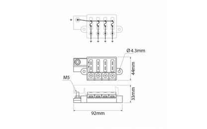FH404 4 Way Fuse Box Std Blade ATC