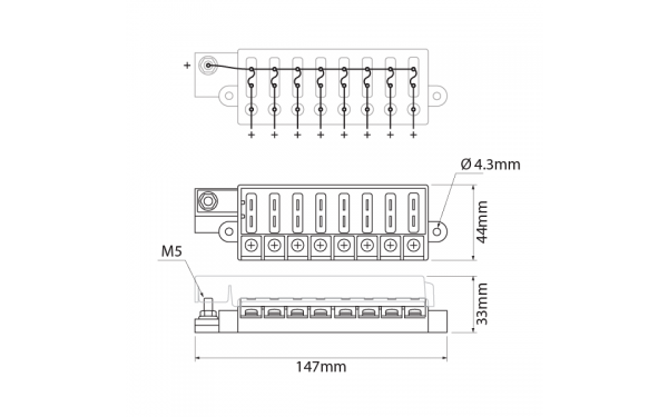 FH408  8 Way Fuse Box ATC Blade Fuse