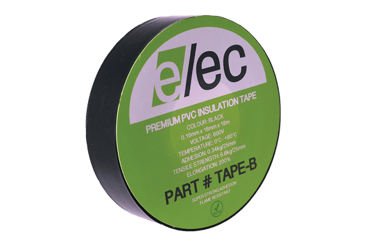 Premium Black Insulation Tape Tube (10 Roll Pack)
